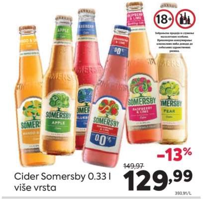 Cider Somersby 0.33 l