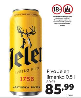 Pivo Jelen limenka 0.5 l