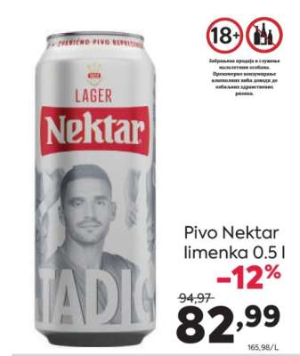 Pivo Nektar limenka 0.5 l