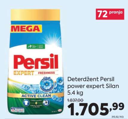 Deterdžent Persil power expert Silan 5.4 kg