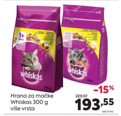 Hrana za mačke Whiskas 300 g više vrsta