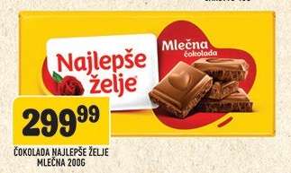 Čokolada Najlepše želje mlečna