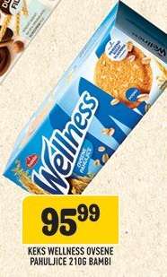 Keks Wellness Ovsene Pahuljice 210g Bambi