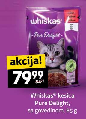 Whiskas® kesica Pure Delight, sa govedinom, 85 g