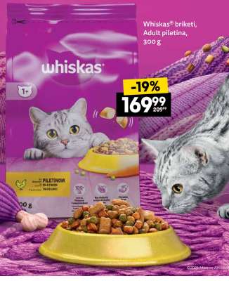 Whiskas® briketi, Adult piletina, 300 g
