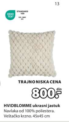 HVIDBLOMME UKRASNI JASTUK