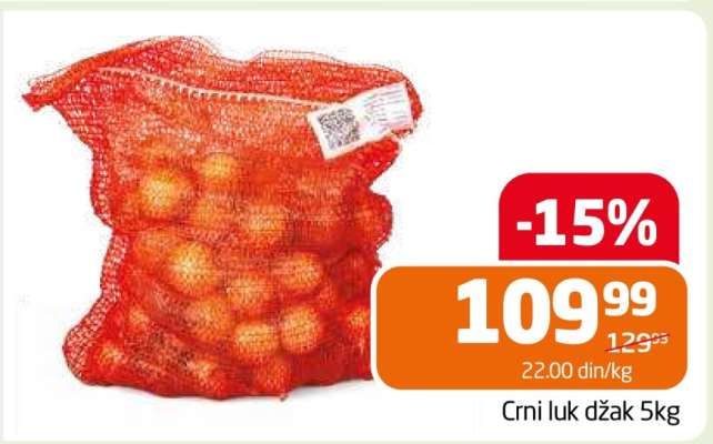 Crni luk džak 5kg