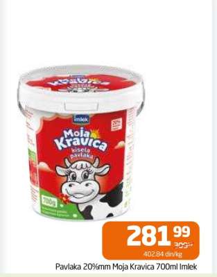 Pavlaka 20%mm Moja Kravica 700ml Imlek
