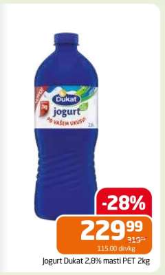 Jogurt Dukat 2,8% masti PET 2kg