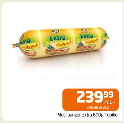 Pileći parizer extra 600g Topiko