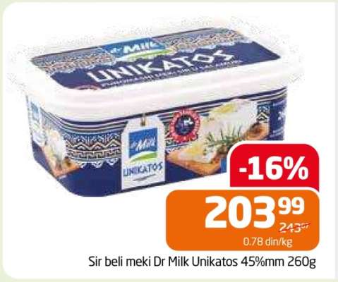 Sir beli meki Dr Milk Unikatos 45%mm 260g