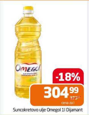 Suncokretovo ulje Omegol 1l Dijamant