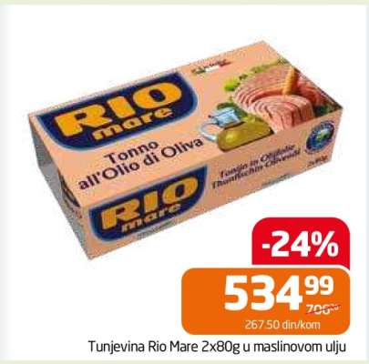 Tunjevina Rio Mare 2x80g u maslinovom ulju