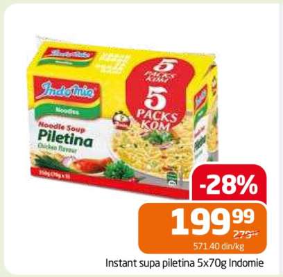 Instant supa piletina 5x70g Indomie