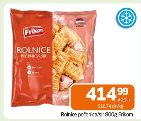 Rolnice pečenica/sir 800g Frikom