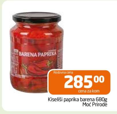 Kiseliši paprika barena 680g Moć Prirode
