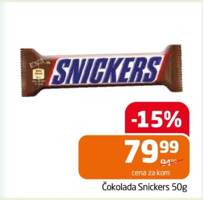 Čokolada Snickers 50g