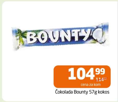 Čokolada Bounty 57g kokos