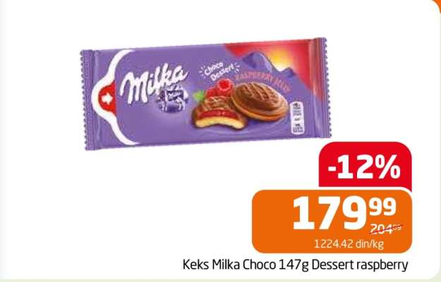Keks Milka Choco 147g Dessert raspberry