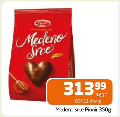 Medeno srce Pionir 350g