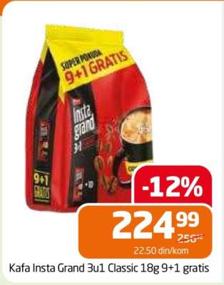 Kafa Insta Grand 3u1 Classic 18g 9+1 gratis
