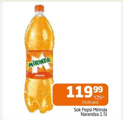 Sok Pepsi Mirinda Narandza 1.5l