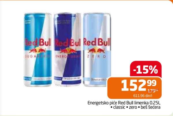 Energetsko piće Red Bull limenka 0.25L