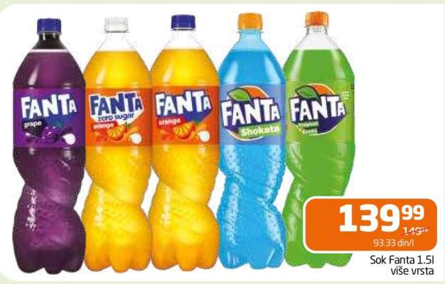 Sok Fanta 1.5l više vrsta