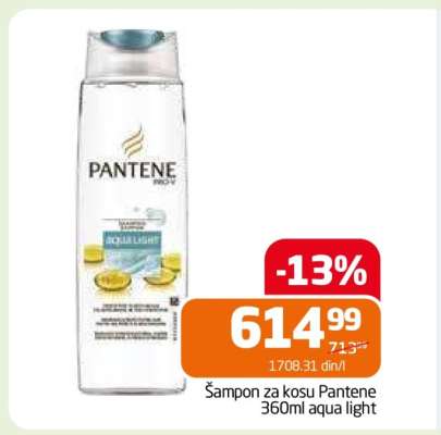 Šampon za kosu Pantene 360ml aqua light