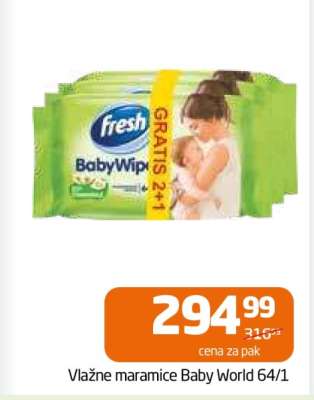 Vlažne maramice Baby World 64/1