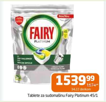 Tablete za sudomašinu Fairy Platinum 45/1