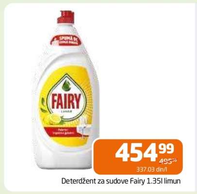 Deterdžent za sudove Fairy 1.35l limun