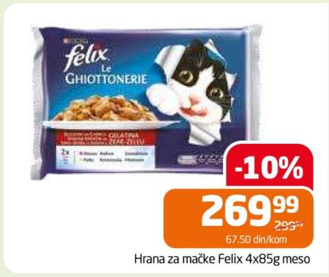 Hrana za mačke Felix 4x85g meso