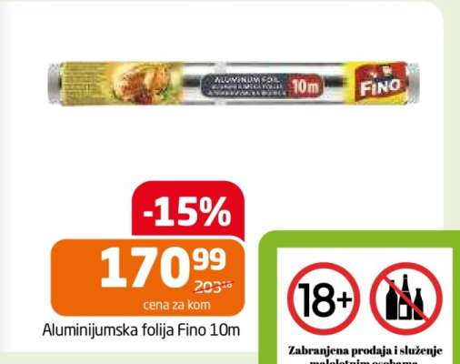 Aluminijumska folija Fino 10m