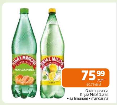 Gazirana voda Knjaz Miloš 1.25l