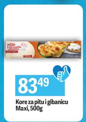 Kore za pitu i gibanicu Maxi, 500g