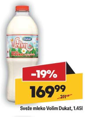 Sveže mleko Volim Dukat 1,45L