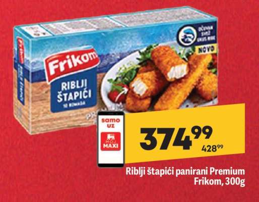 Riblji štapići panirani premium Frikom 300g