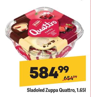 Sladoled Zuppa Quattro, 1.65l