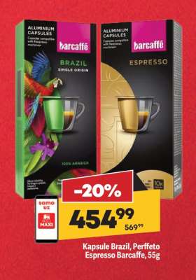 Kapsule Brazil, Perfetto Espresso Barcaffe, 55g