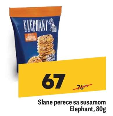 Slane perece sa susamom Elephant 80g