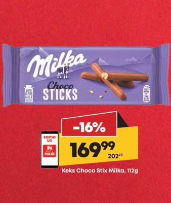 Keks Choco Stix Milka 112g