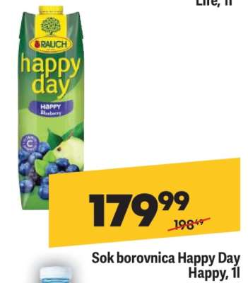Sok borovnica Happy Day Happy, 1l