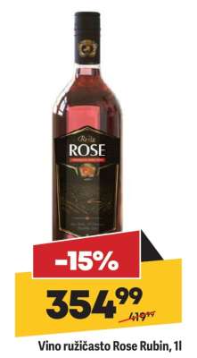 Vino ružicasto Rose Rubin, 1l