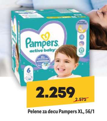 Pelene za decu Pampers XL, 56/1