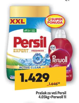 Prašak za veš Persil 4.05kg + Perwoll 1l