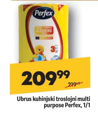Ubrus kuhinjski troslojni multi purpose Perfex, 1/1