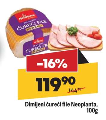 Dimljeni ćureći file Neoplanta, 100g