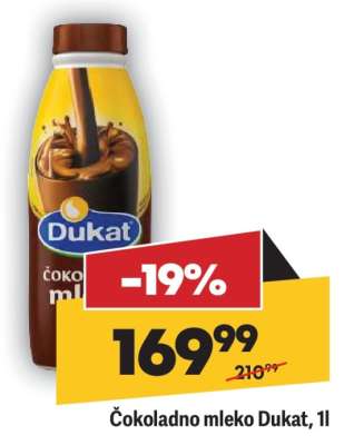 Čokoladno mleko Dukat, 1l