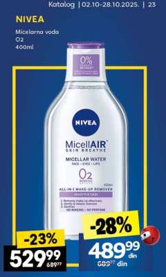 NIVEA Micelarna voda O2 400ml